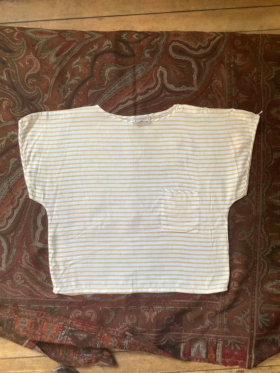 1980s cotton striped top