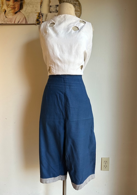 1950s hand sewn cotton Capri pants