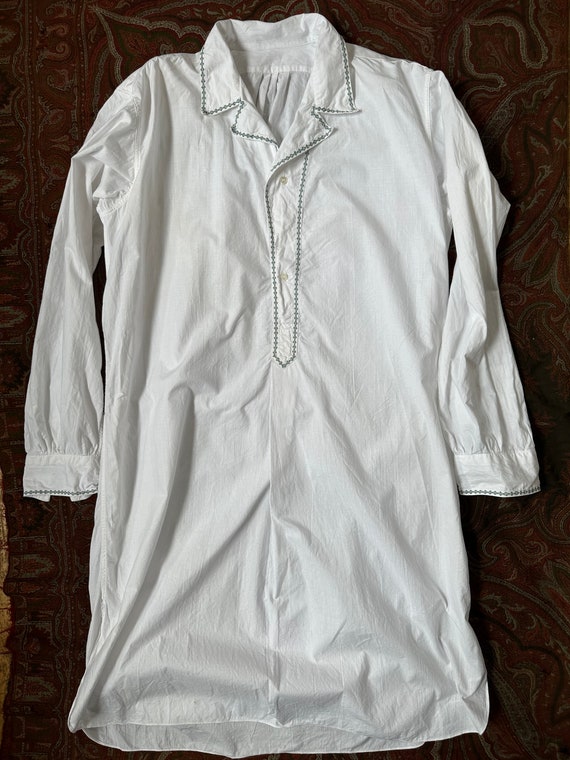 1930s crispy cotton men’s nightshirt - image 3