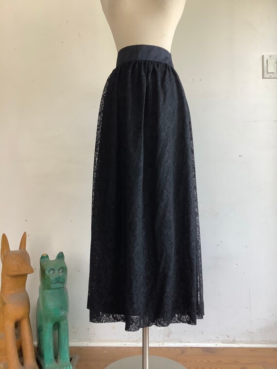 Vintage layered maxi skirt - vintage skirt- vintag