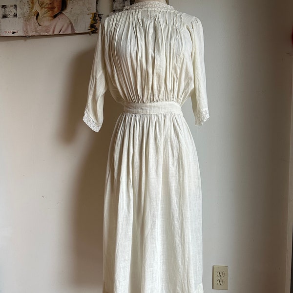 1910s Edwardian cotton summer dress