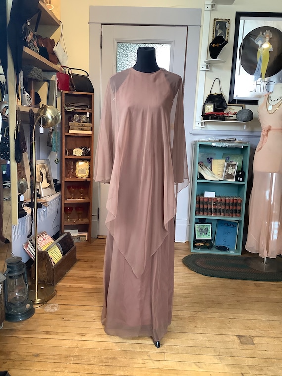Vintage gown - chiffon gown - 1990s gown - vintage