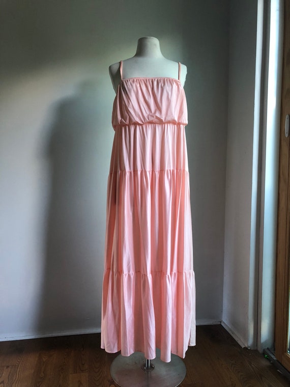 1970s dress - Vintage dress - vintage pink dress -
