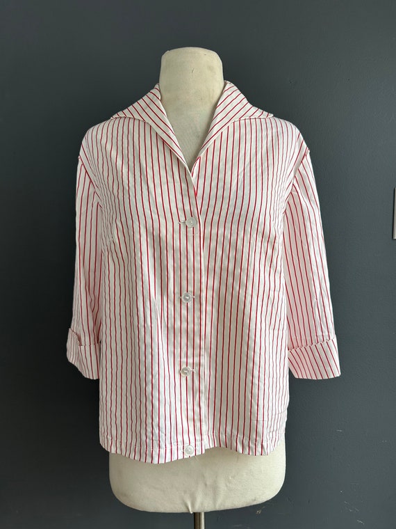 Vintage 1970s cotton striped blazer