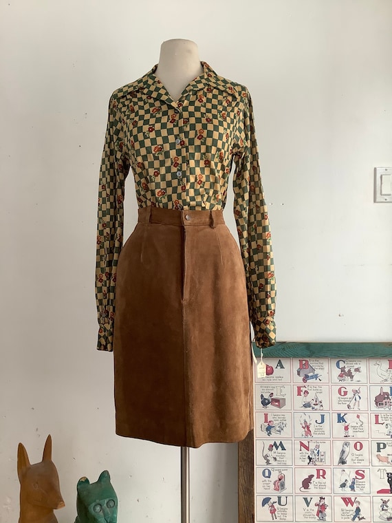 Vintage Ralph Lauren skirt - vintage leather skirt
