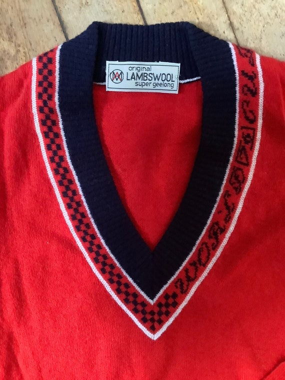 1980s dead stock lambswool ski sweater - new with… - image 1