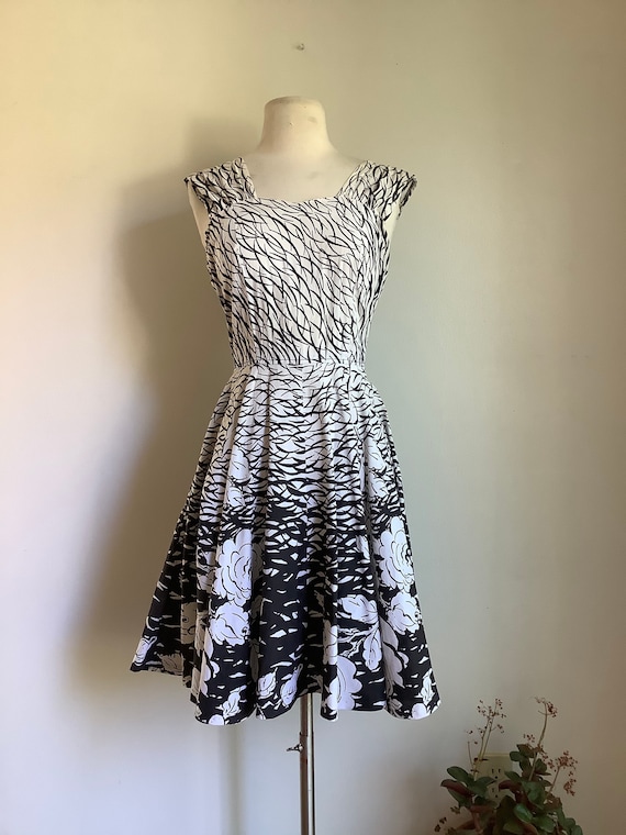 Vintage dress - 1950s dress - vintage cotton dress