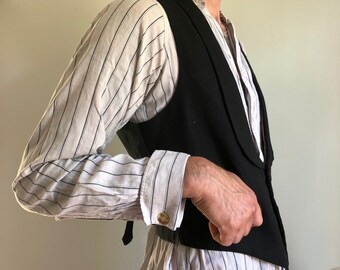 1930s vest - vintage men's vest - 1930s formal wear - 1930s tuxedo vest - vintage formal wear