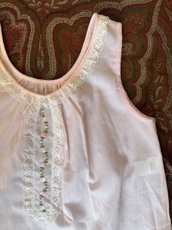 1960s pale pink baby doll set