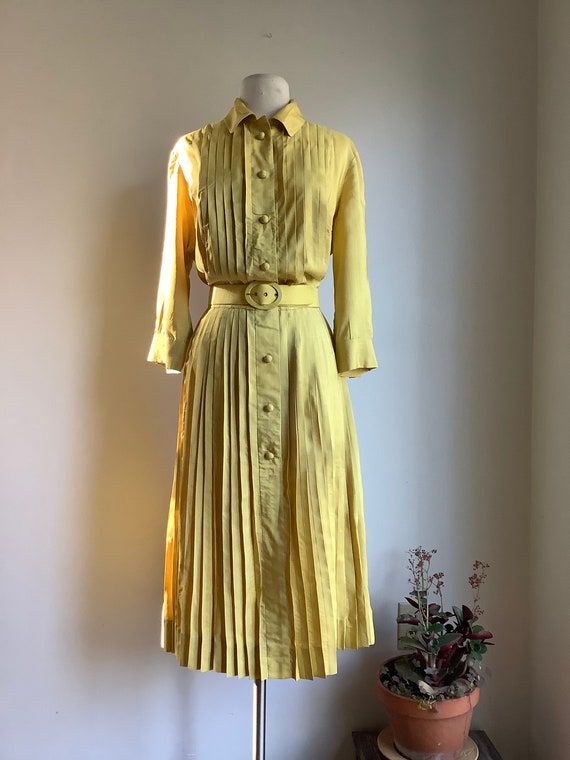 1950s dress - vintage silk dress - 1950s silk dres