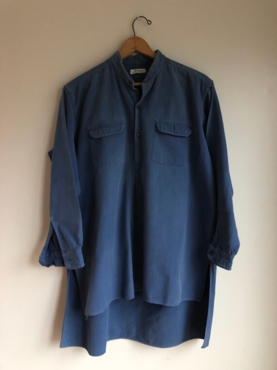 Vintage shirt - vintage blue shirt - vintage workw