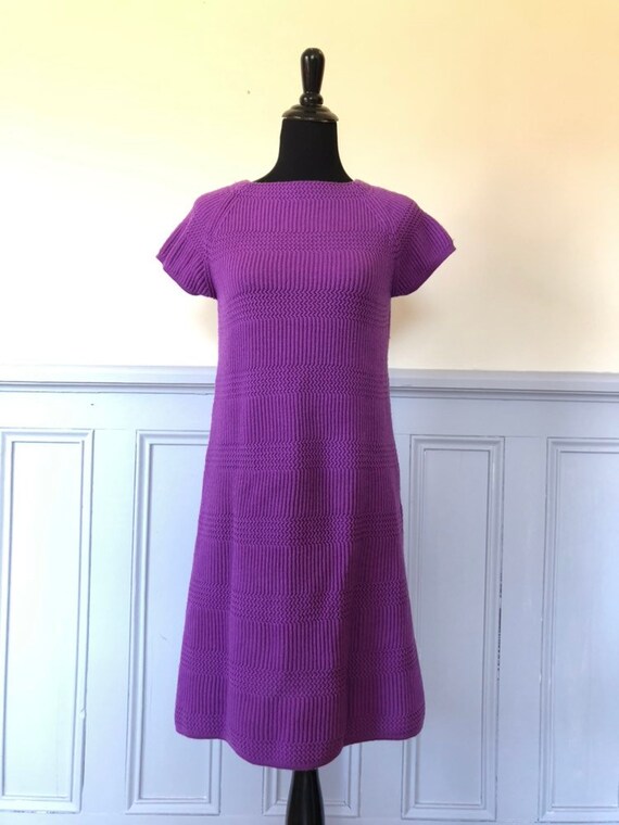 Vintage knit dress - 1960s dress - vintage dress -