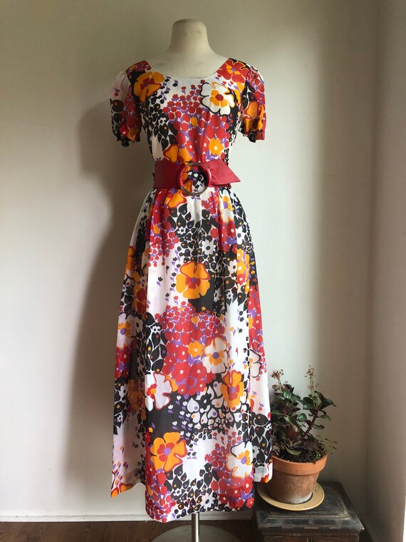 Vintage dress - 1960s dress - vintage floral dress