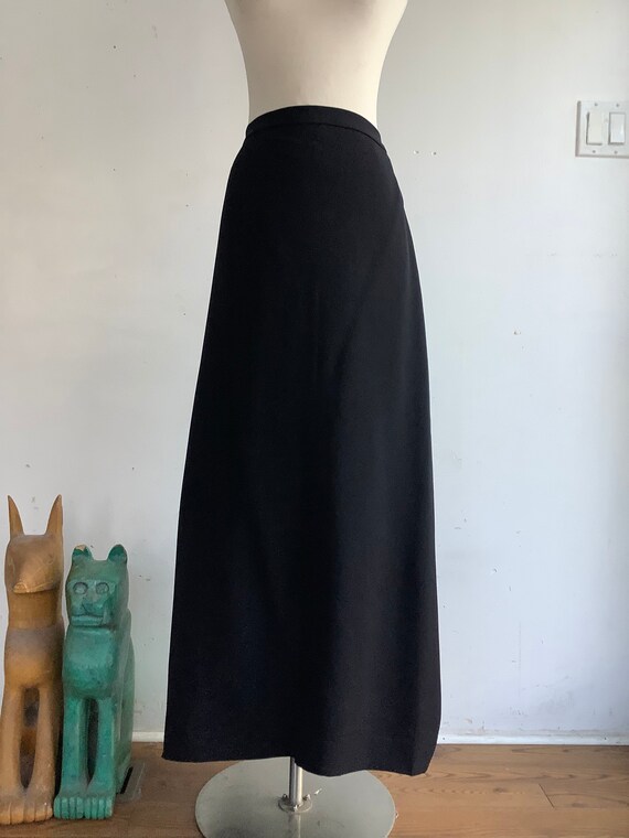 1970s maxi skirt - vintage maxi skirt - black maxi