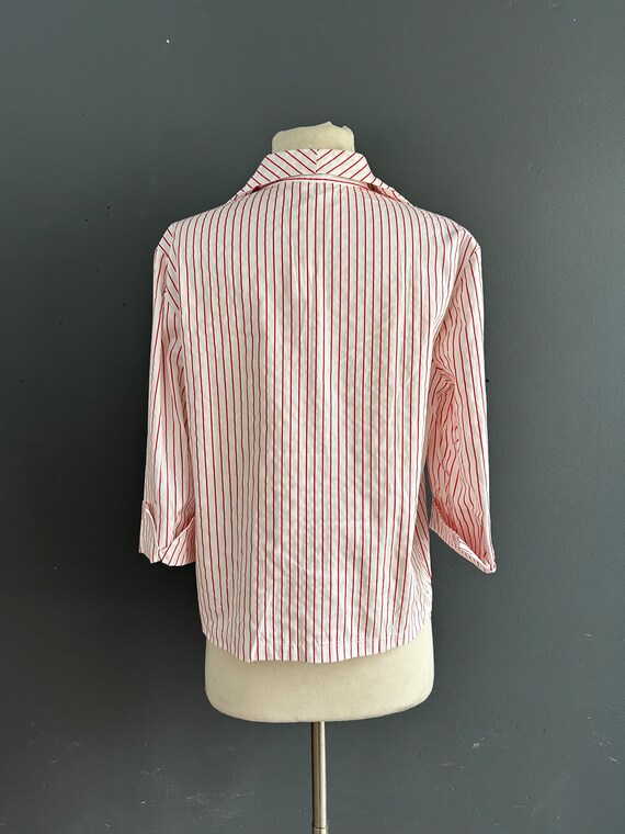 Vintage 1970s cotton striped blazer - image 5