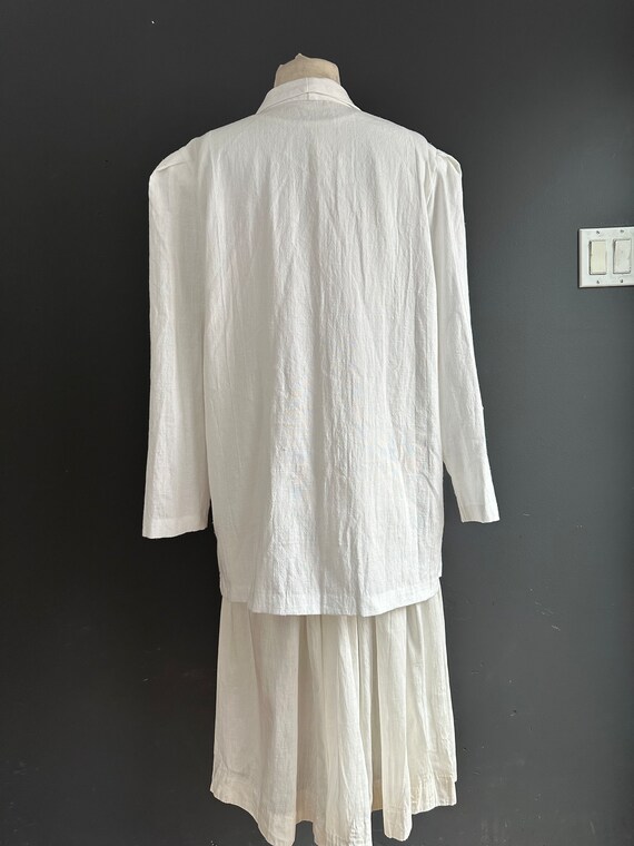 Vintage white linen summer blazer - image 5