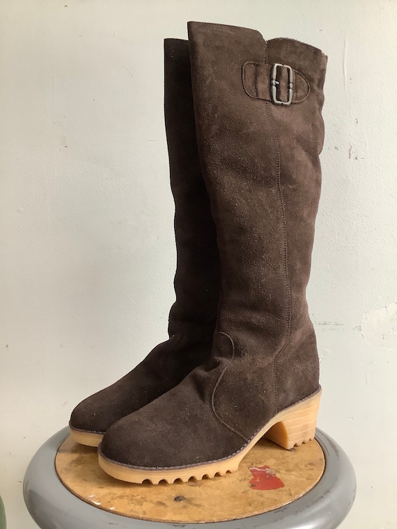 Vintage boots - Lamax boots - suede boots - 1970s