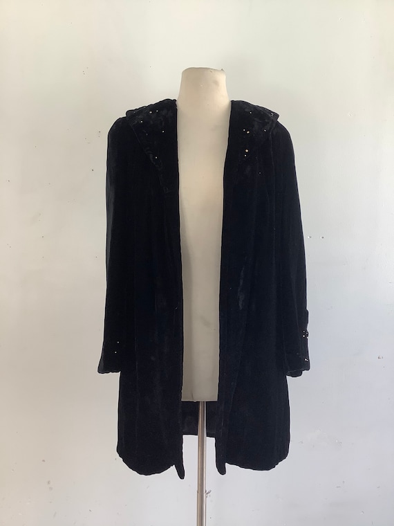 1940s velvet jacket - vintage velvet jacket - 1940