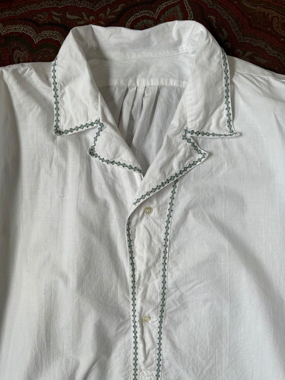 1930s crispy cotton men’s nightshirt - image 1