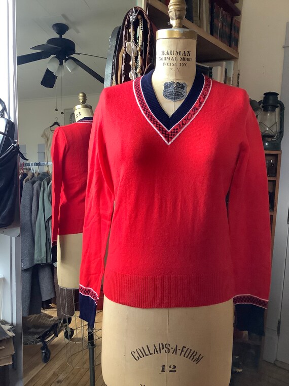 1980s dead stock lambswool ski sweater - new with… - image 4