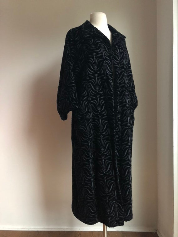I960s coat - 1960s velvet coat - 1960s jacquard co