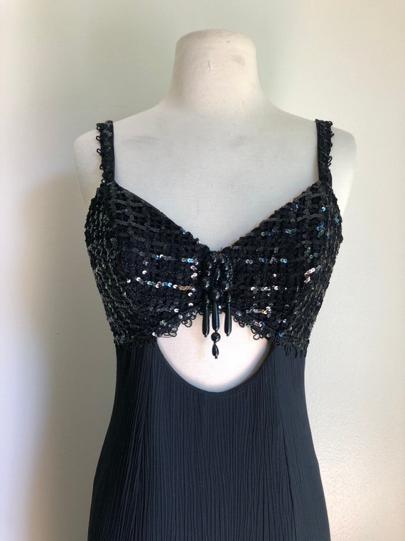 Vintage gown - black gown - 1980s black gown - vin