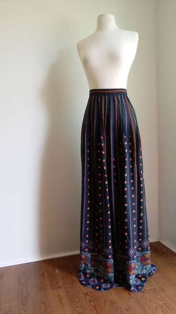 1970s maxi skirt - Morty Sussman skirt - 1970s pri