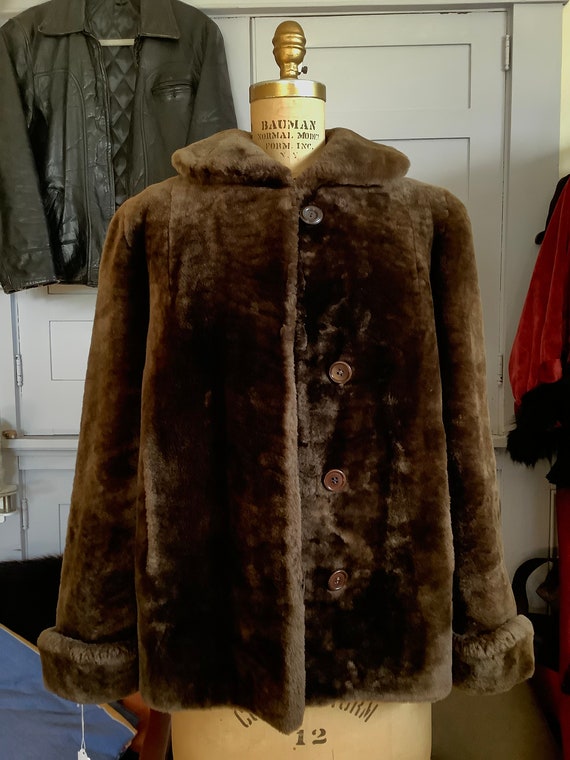 Vintage 1960s plucked beaver jacket - image 1