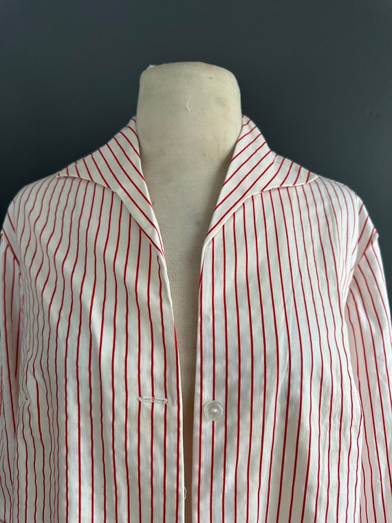 Vintage 1970s cotton striped blazer - image 6