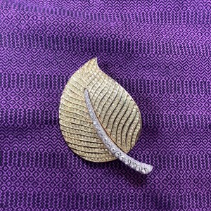 Kenneth Lane 1980s Palm leaf brooch