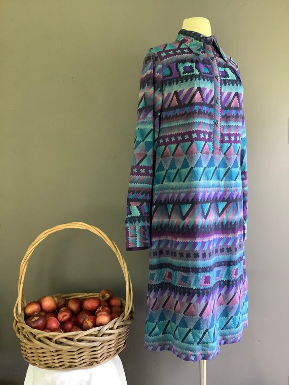 1960s Printed Italian Jersey Maxi Dress main image 0