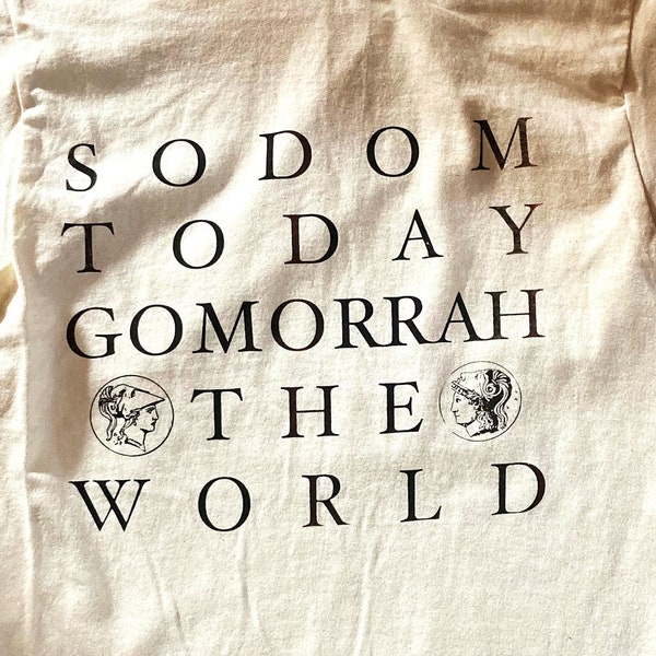 sodom and gomorrah screen printed gay shirt | queer history | queer liberation | pride