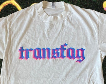 transfag screen printed shirt | queer | trans | t4t | trans for trans