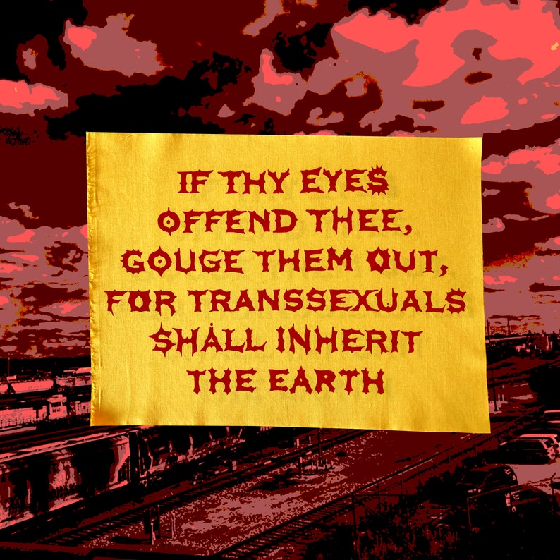 Red Offend If Thy Eyes Offend Thee // Screen Printed Patch // Queer // Trans ...