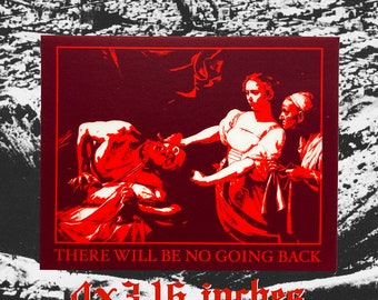 Naklejka winylowa Judyta i Holofernes | Caravaggio | Boroque | Brutalizm | Punk | Gotyk