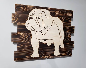 Bulldog Wall Art Etsy