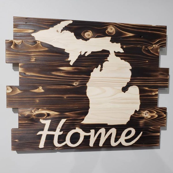 Michigan Home Sign - Etsy