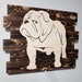 Bulldog Wooden Rustic Wall Art English Bulldog 