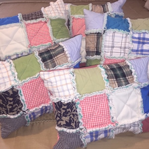 Memorial Pillows made from loved ones clothes