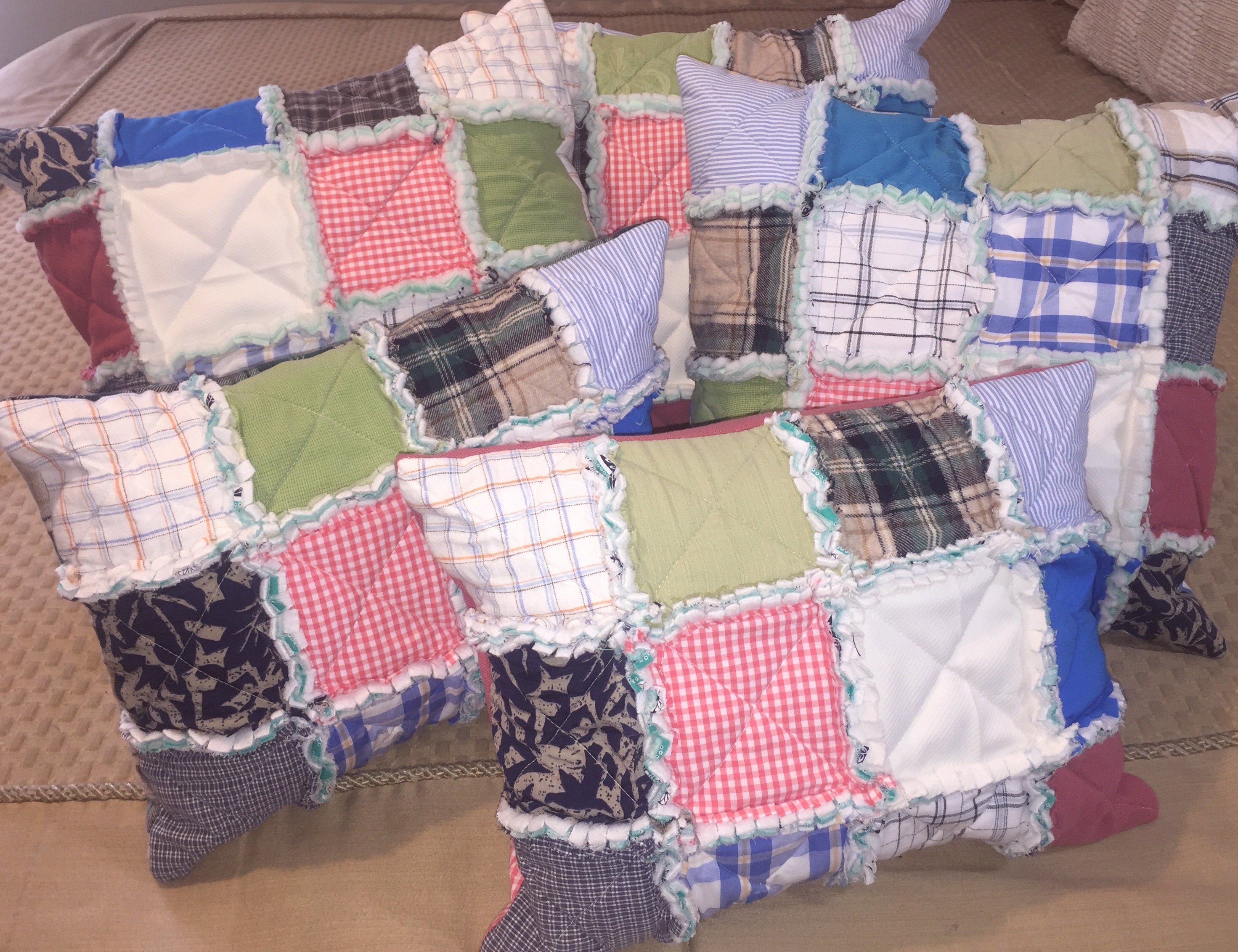 Memorial Pillows made from loved ones clothes