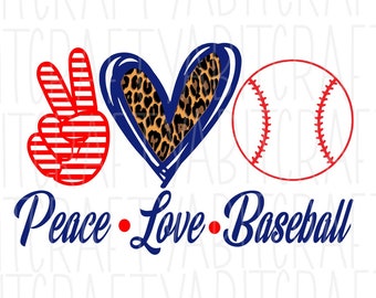 Peace Baseball SVG, PNG, sublimatie, digitale download, silhouet, waterglijbaan, print n cut, vector kunst