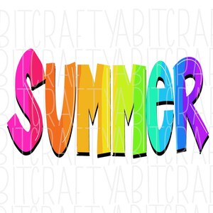 Multicolored Letters/Summer/ PNG Sublimation, digital download