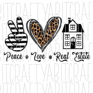 Vrede, liefde, onroerend goed/png, svg/sublimatie/digitale download, cricut, silhouet, print n cut, vector kunst
