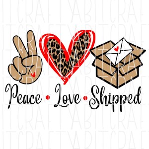 Peace Love Shipped SVG, PNG, pobieranie cyfrowe, sublimacja, sylwetka, cricut, grafika wektorowa