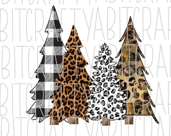 Albero di Natale con motivi png, sublimazione, download digitale