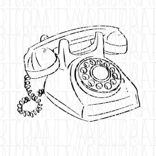 Telephone/Vintage Phone svg, png, sublimation, digital download