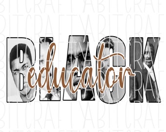 Black Educator png, sublimation, digital download