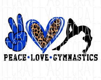 Love Gymnastics Svg Etsy