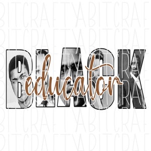 Black Educator png, sublimation, digital download