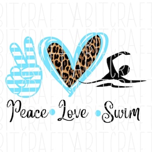 Paz, Amor, Nadar svg, png, sublimación, descarga digital, cricut, silueta, arte vectorial